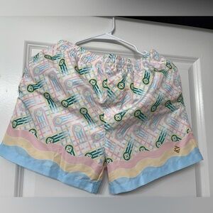 Pastel Patterned Women's Athletic Shorts